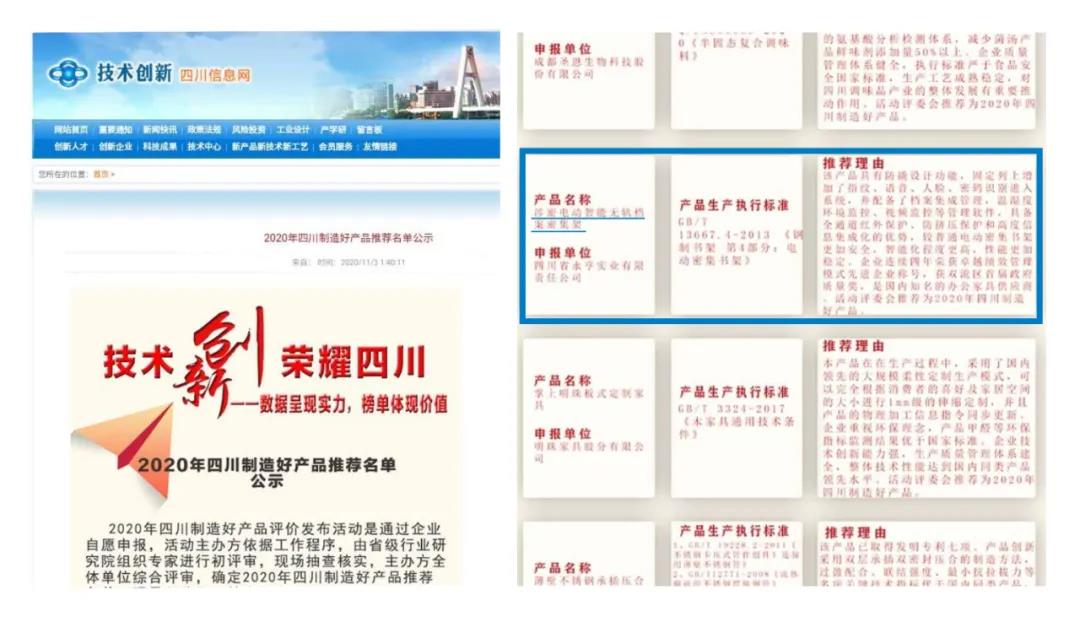快訊 | 永亨涉密智慧密集架榮獲2020年“四川制造好產品”